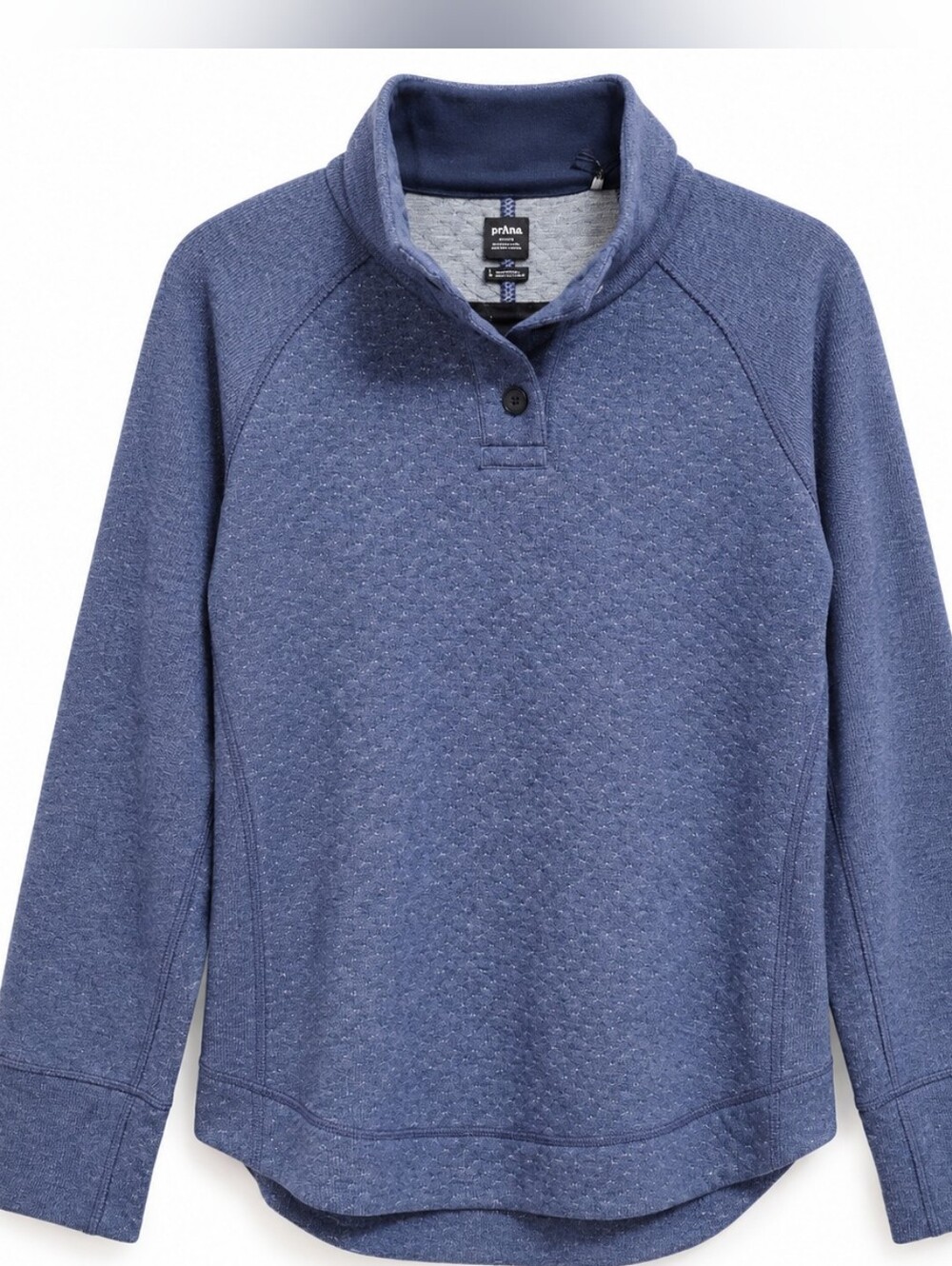 prAna Frozen Falls Sweater Womens L Dark Sky Recycled Wool NWT